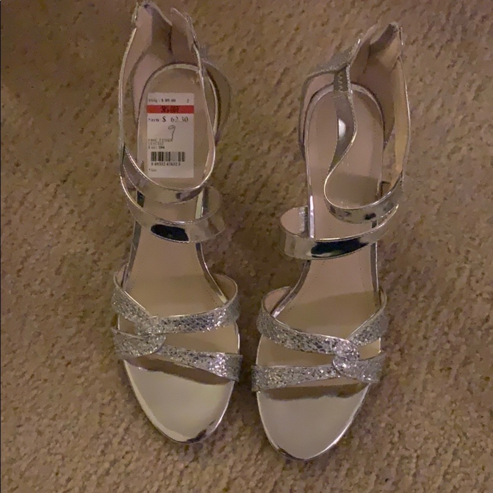 COPY - NWT Marc Fisher Silver bling Heels